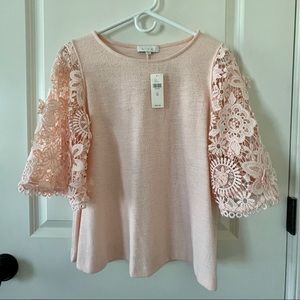 Anthropologie Eri+Ali Samara Lace Top Sz XS NWT